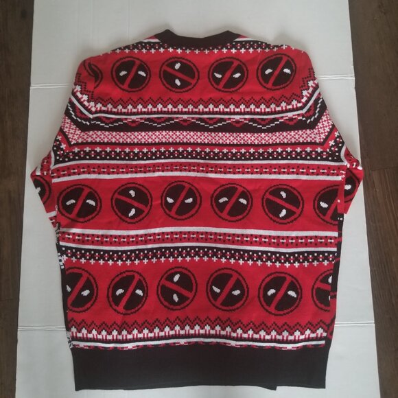 Christmas Holiday Ugly Sweater - Marvel Deadpool - Picture 2 of 9